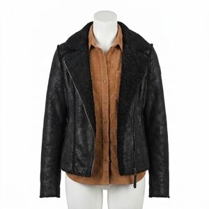 NEW MAURITIUS adina rf leather jacket in black